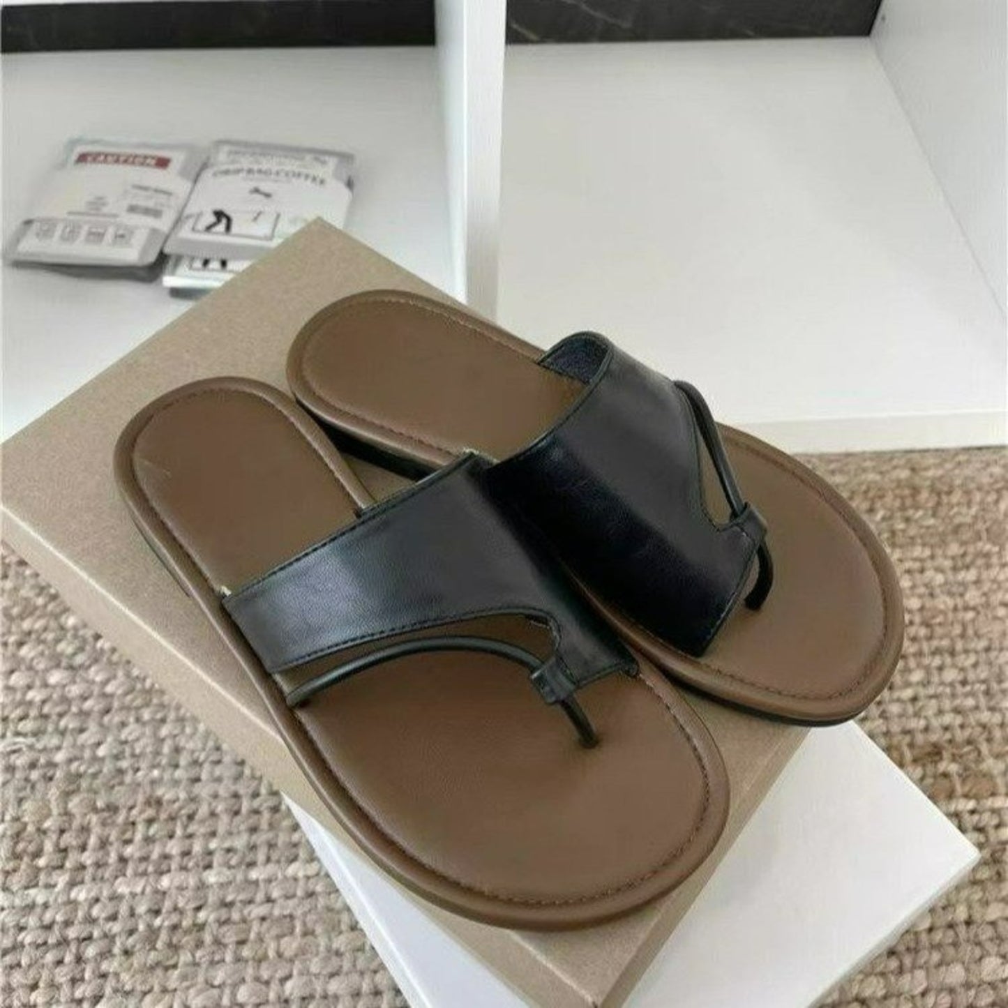 PU Leather Open Toe Sandals